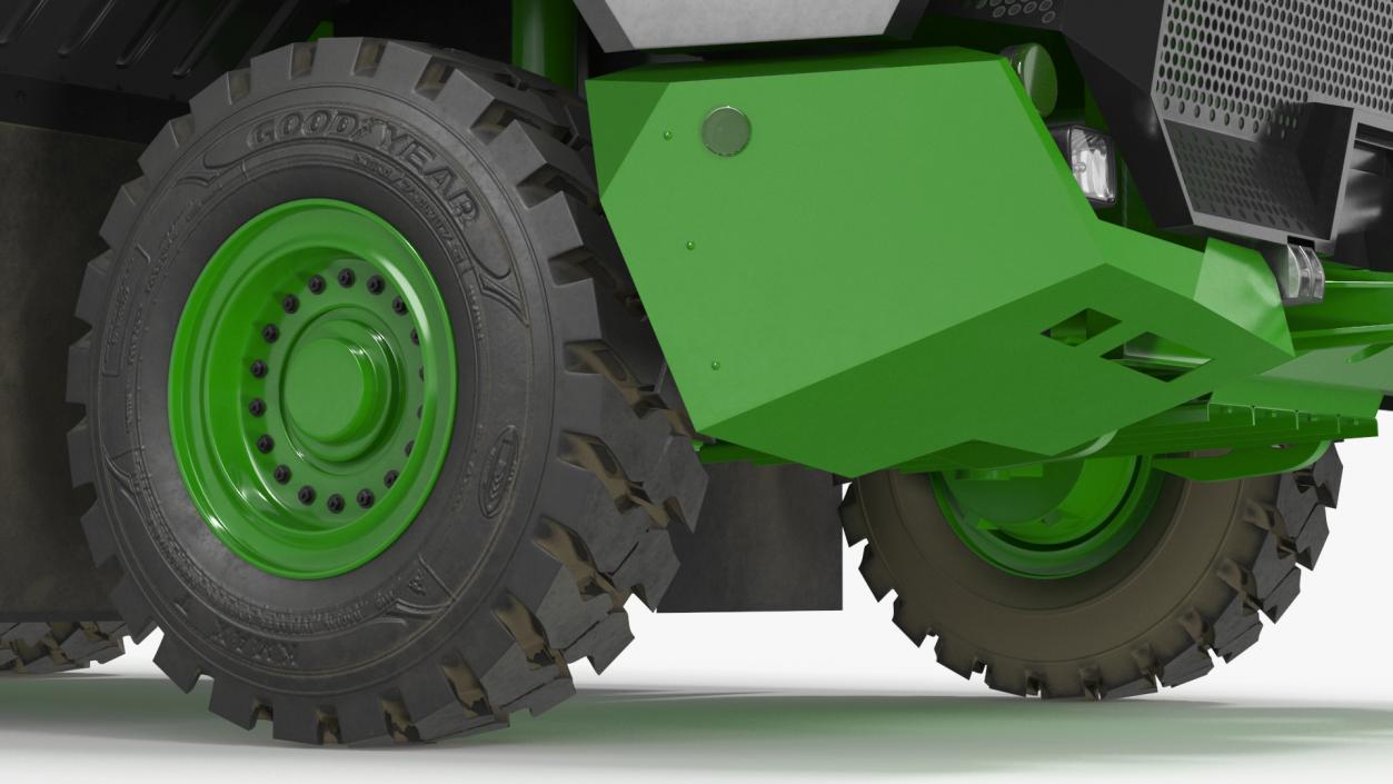 3D Autonomous Electric Mining Truck Green model