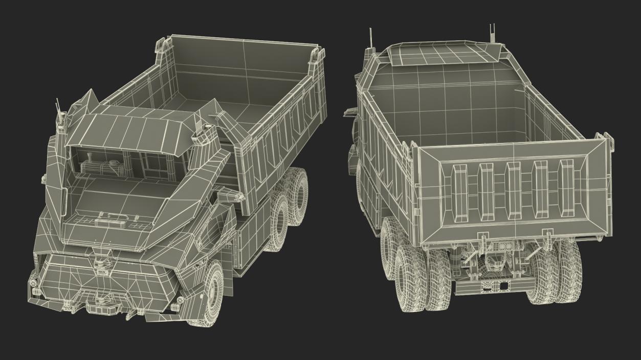 3D Autonomous Electric Mining Truck Green model