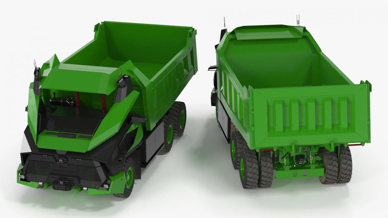 3D Autonomous Electric Mining Truck Green model