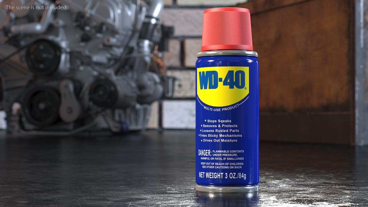 WD 40 Multi Purpose Water Displacer Aerosol Spray 3D model