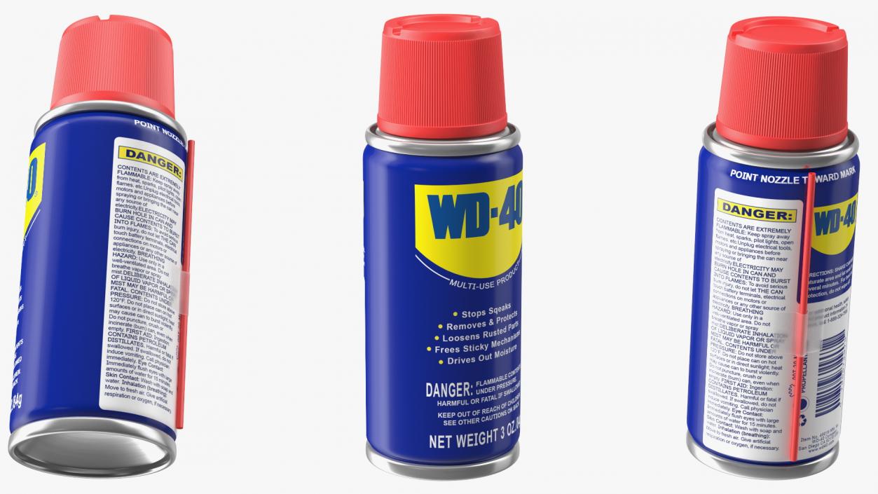 WD 40 Multi Purpose Water Displacer Aerosol Spray 3D model