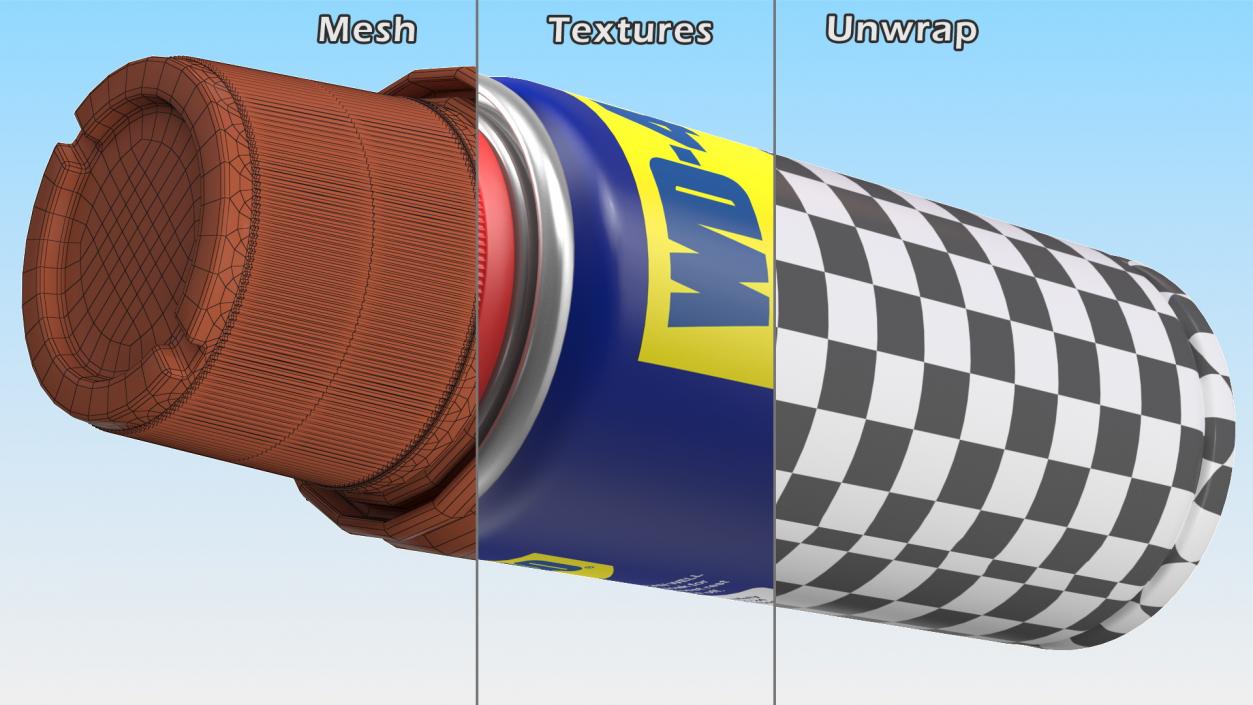 WD 40 Multi Purpose Water Displacer Aerosol Spray 3D model