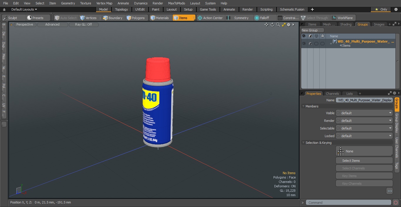 WD 40 Multi Purpose Water Displacer Aerosol Spray 3D model