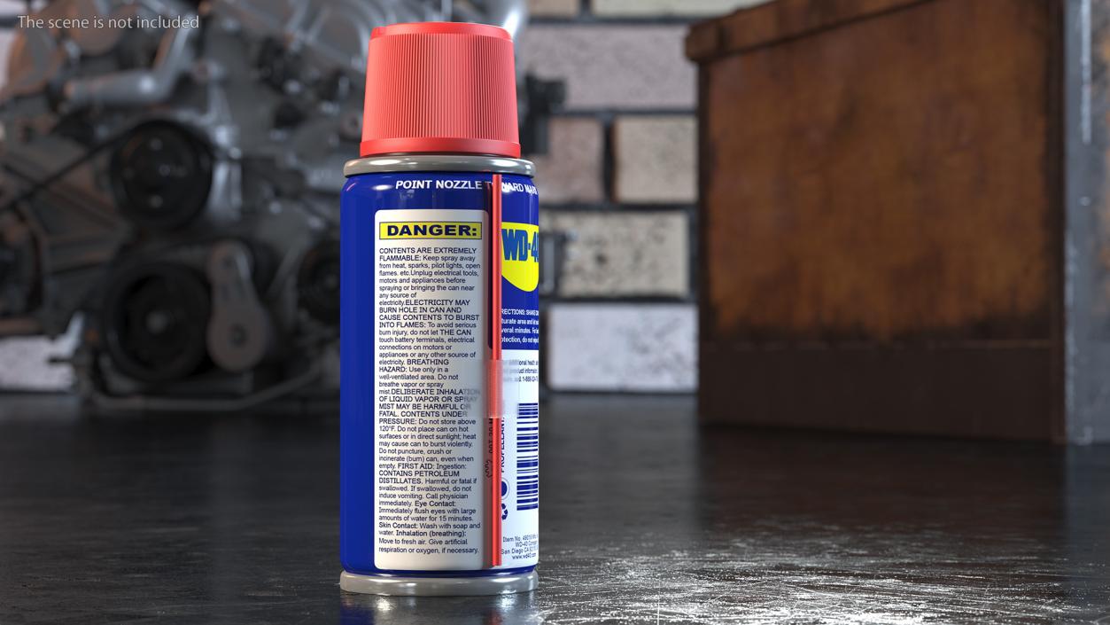 WD 40 Multi Purpose Water Displacer Aerosol Spray 3D model