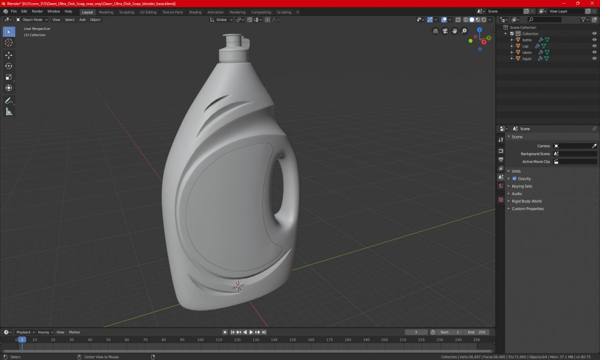 3D model Dawn Ultra Dish Soap