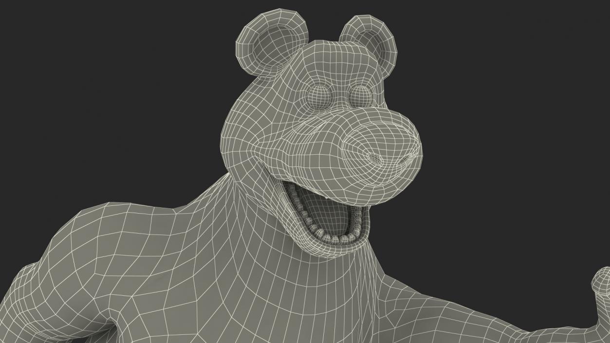 Bear Character from Children Cartoon Happy Pose 3D