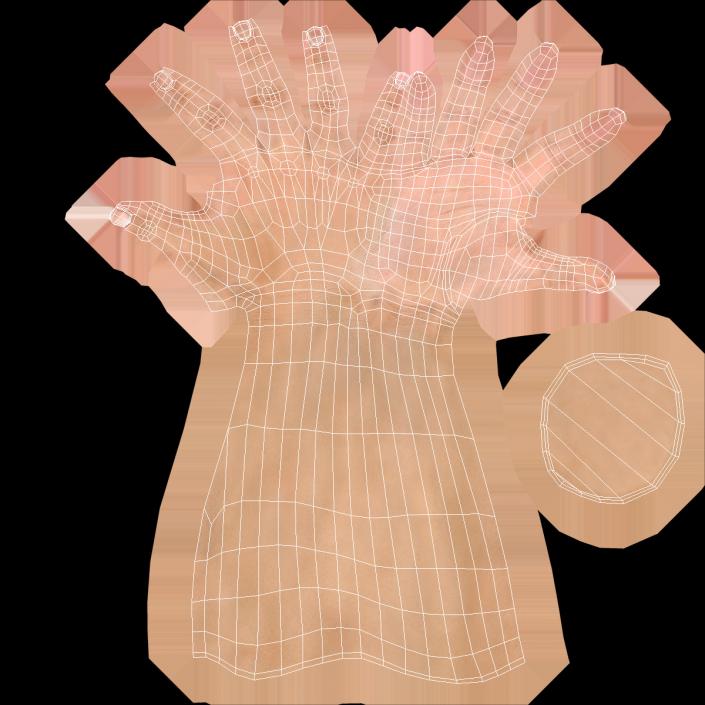 3D Handshake Female Hand Rigged model