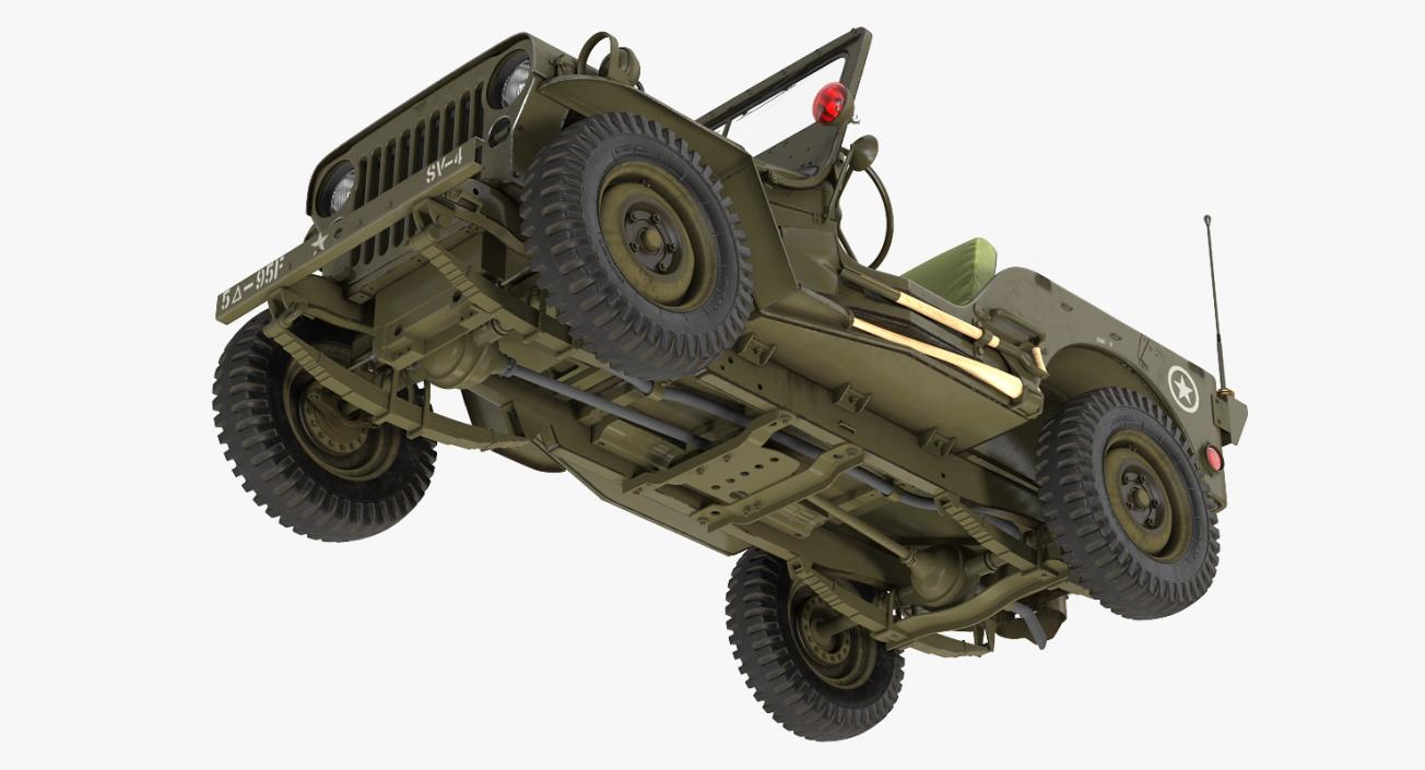 3D Jeep Willys 1944 Rigged model