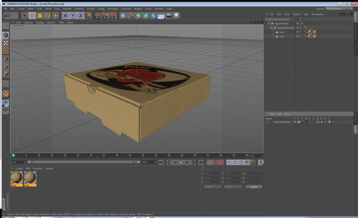 3D model Small Pizza Box