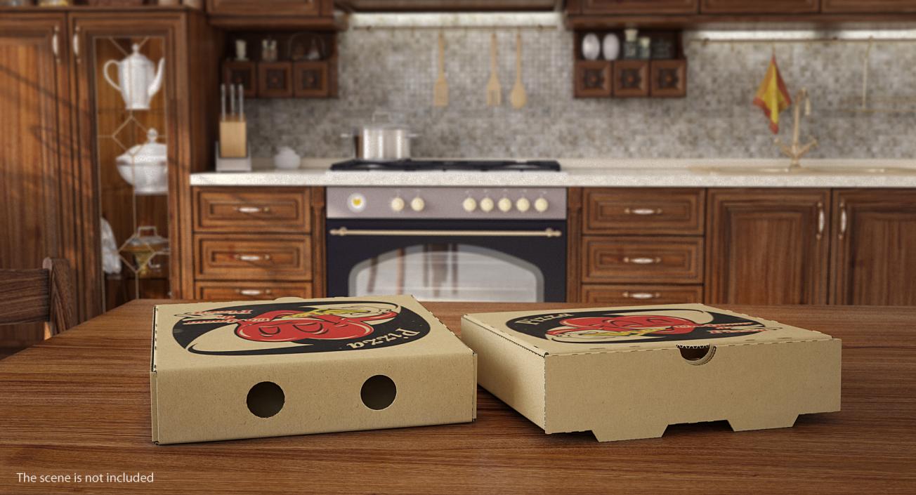 3D model Small Pizza Box