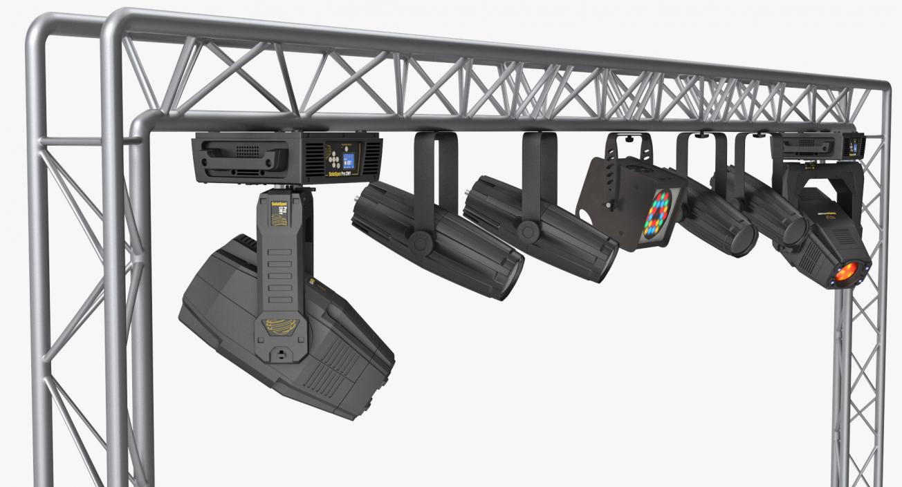 3D Mobile Truss System with Lights