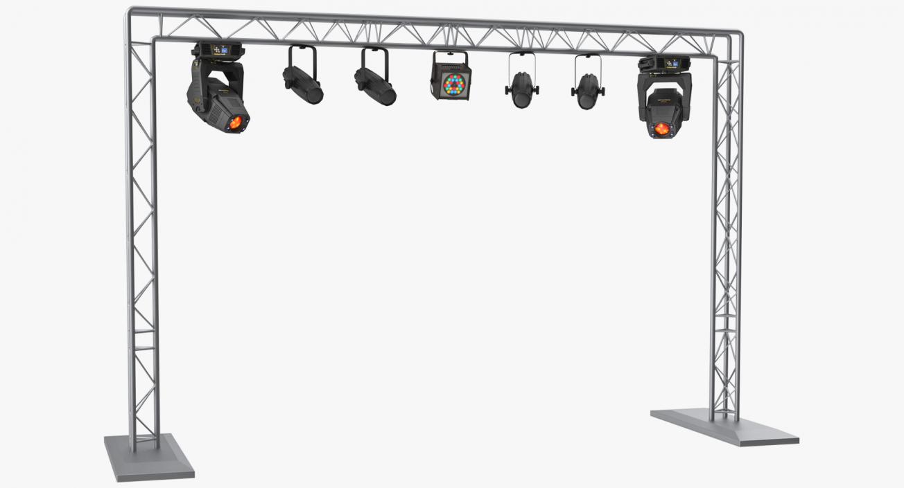 3D Mobile Truss System with Lights