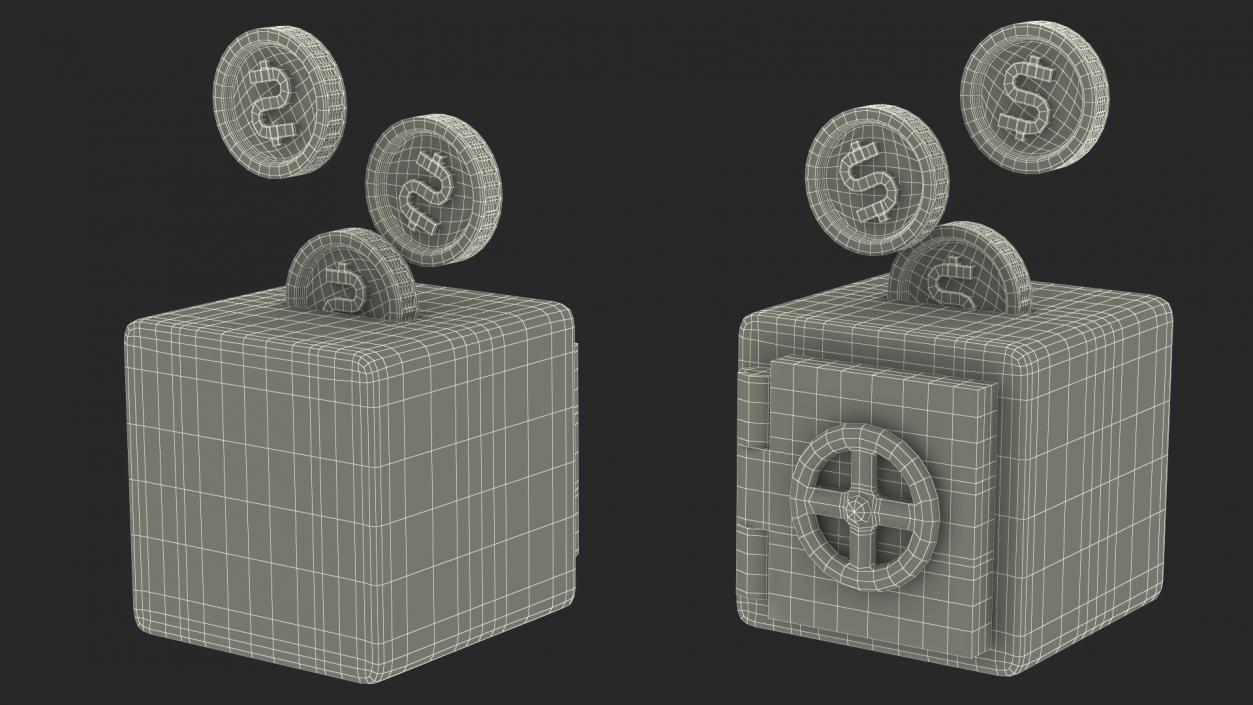 Safe Box Stylized Icon 3D