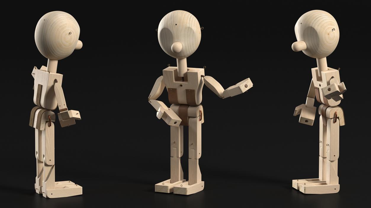 3D model Raw Wooden Man Shows