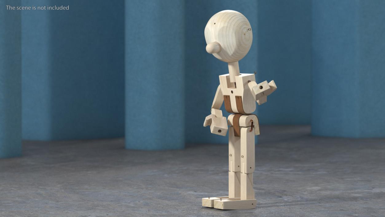 3D model Raw Wooden Man Shows