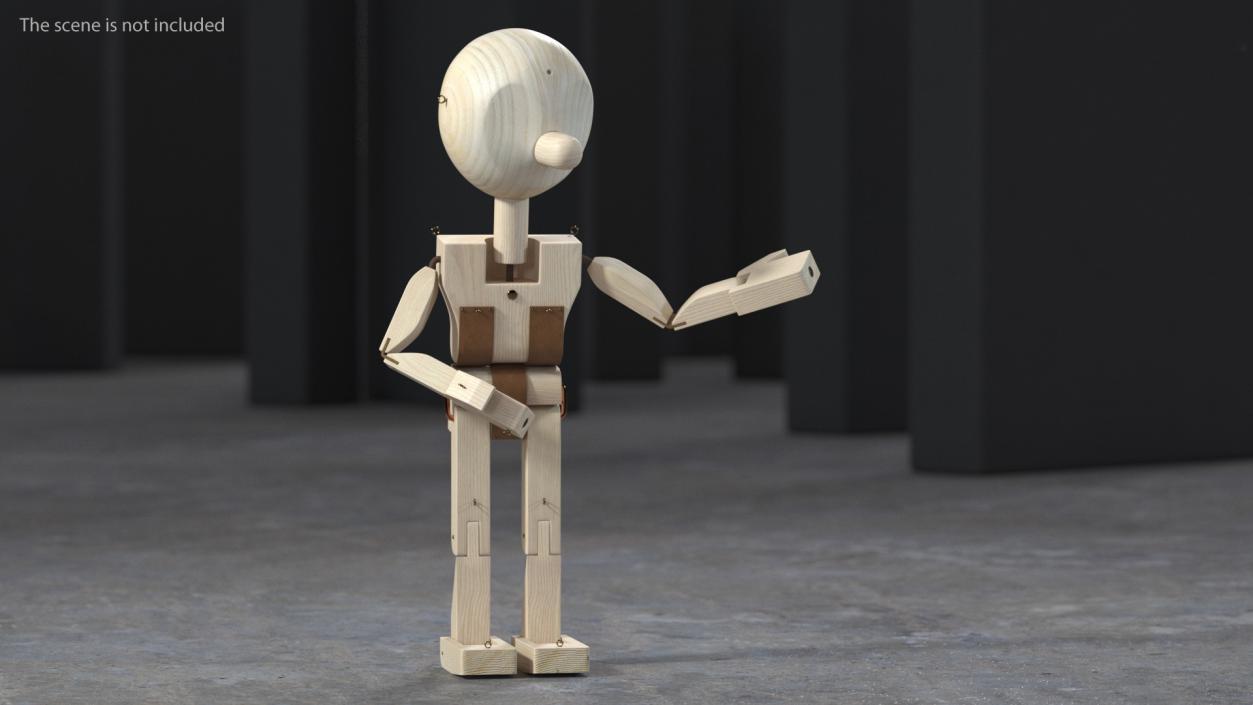 3D model Raw Wooden Man Shows