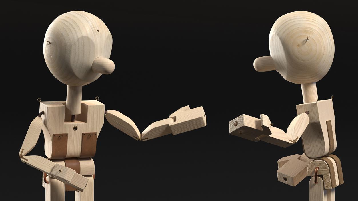 3D model Raw Wooden Man Shows