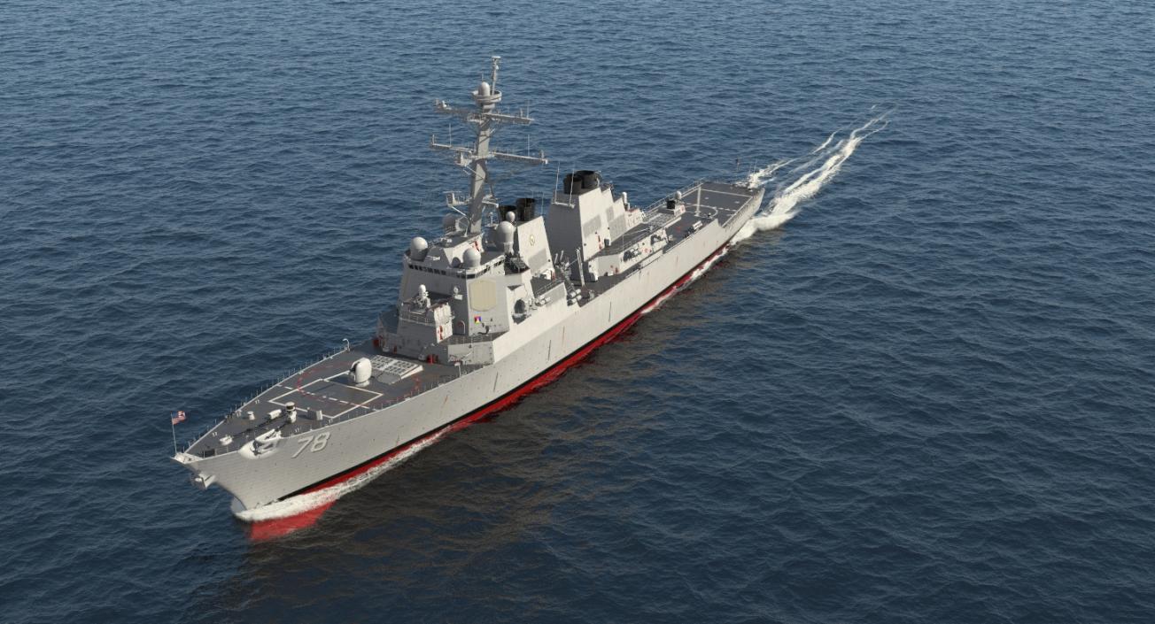 Arleigh Burke Destroyer Porter DDG-78 3D