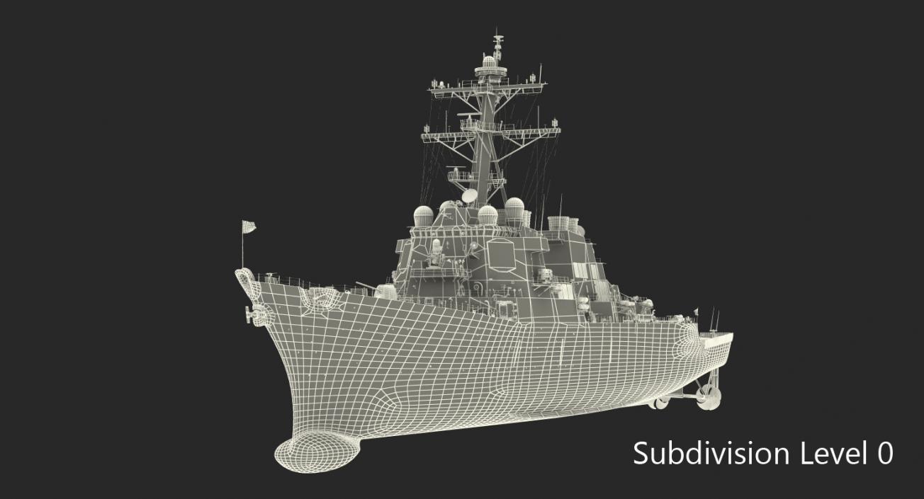 Arleigh Burke Destroyer Porter DDG-78 3D