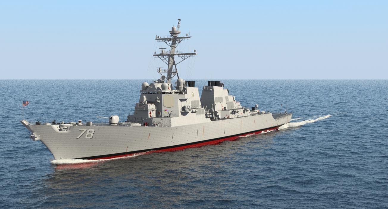 Arleigh Burke Destroyer Porter DDG-78 3D