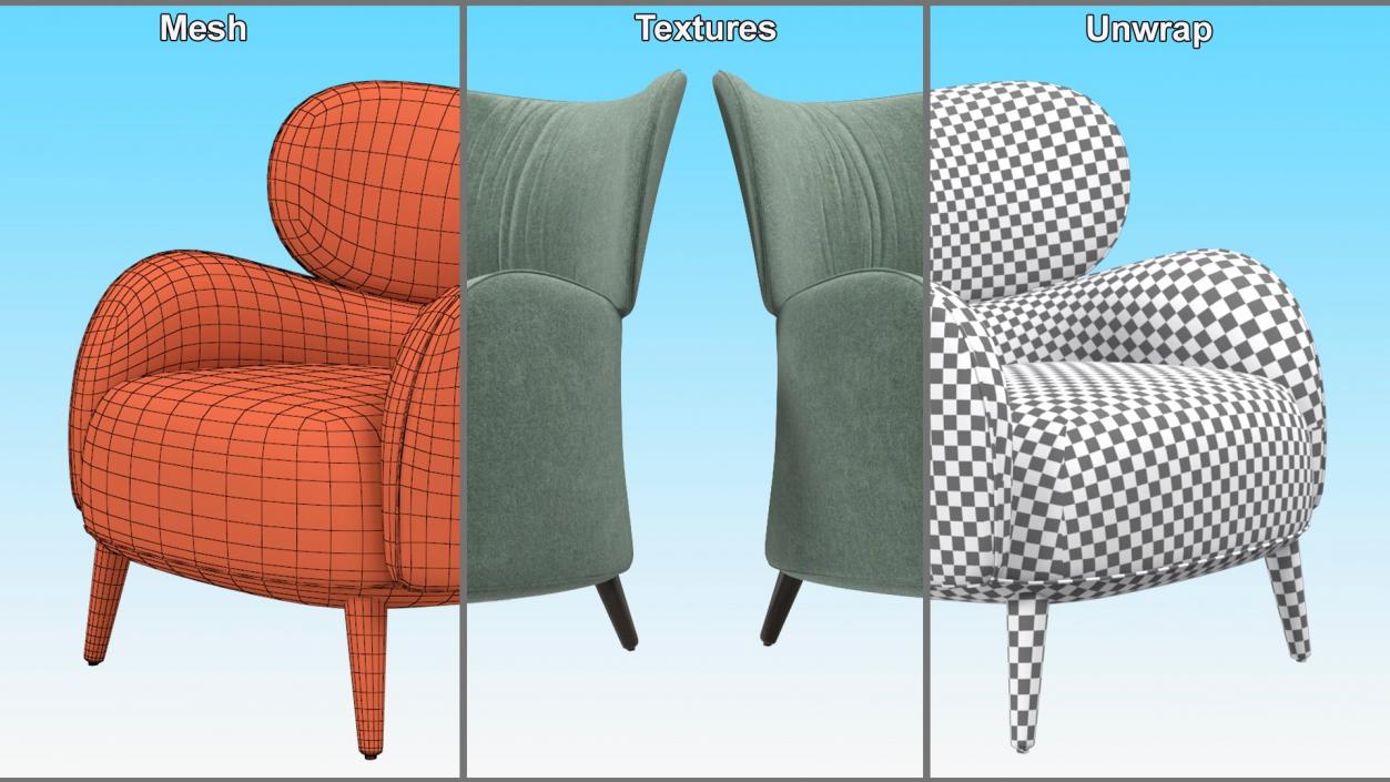 3D Armchairs Collection 10 model