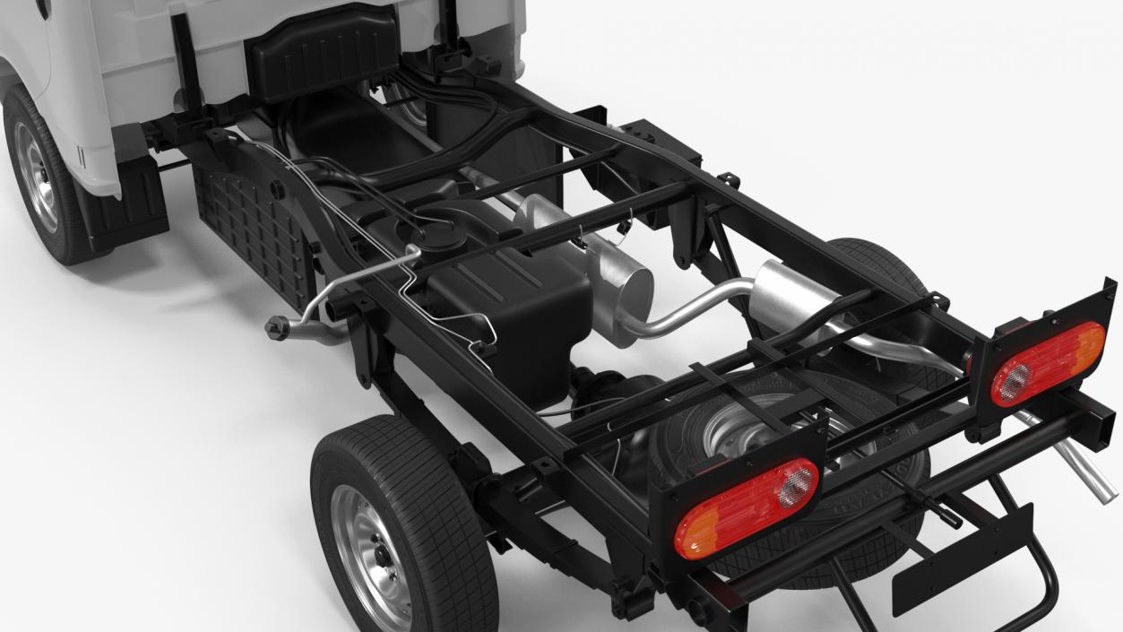 3D Mini Truck Hyundai HR 2023 Bare Chassis Rigged