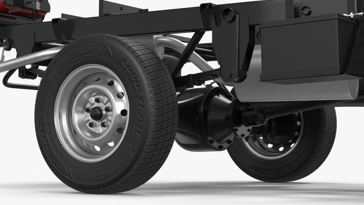 3D Mini Truck Hyundai HR 2023 Bare Chassis Rigged