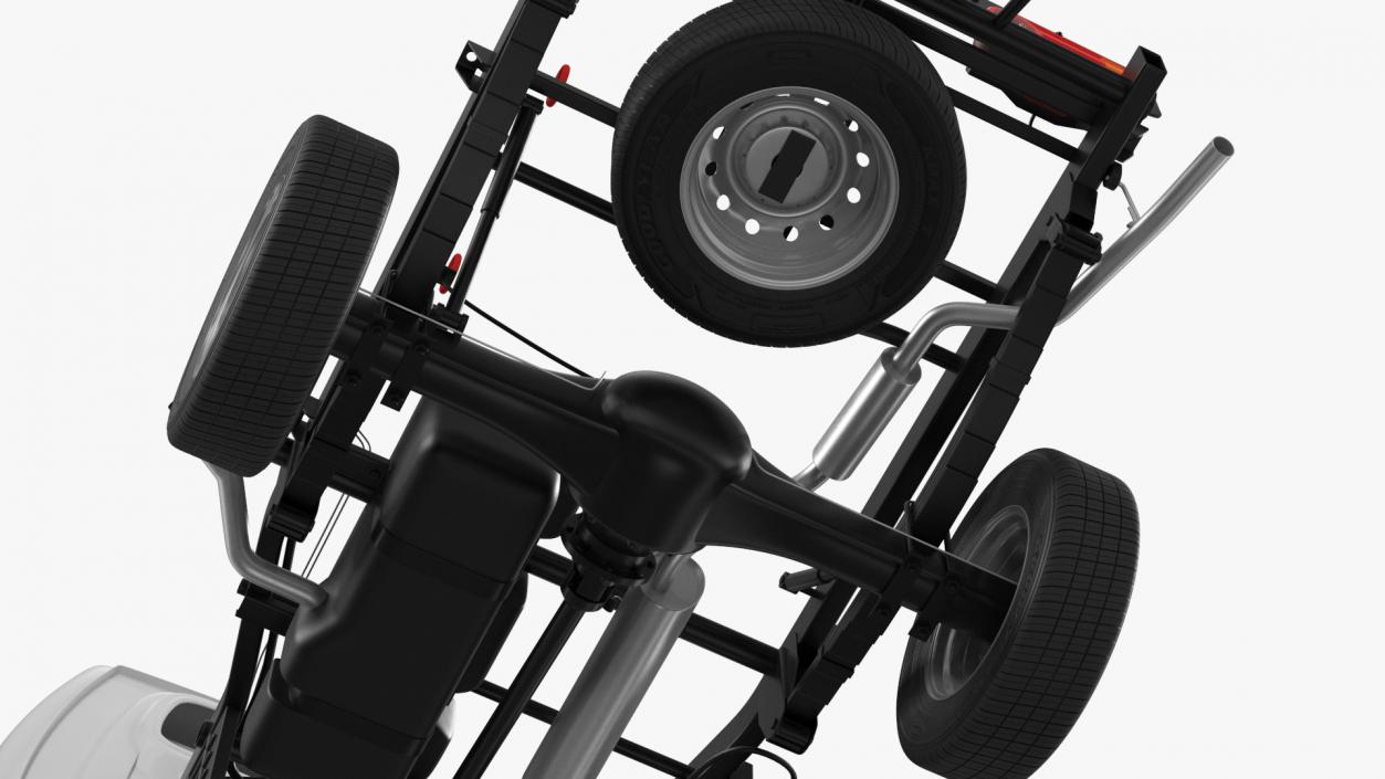 3D Mini Truck Hyundai HR 2023 Bare Chassis Rigged