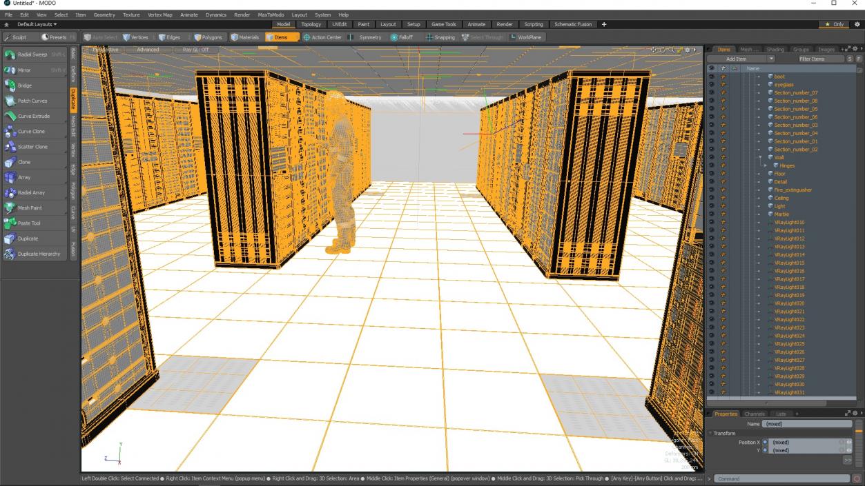 3D model Server Data Center with Worker