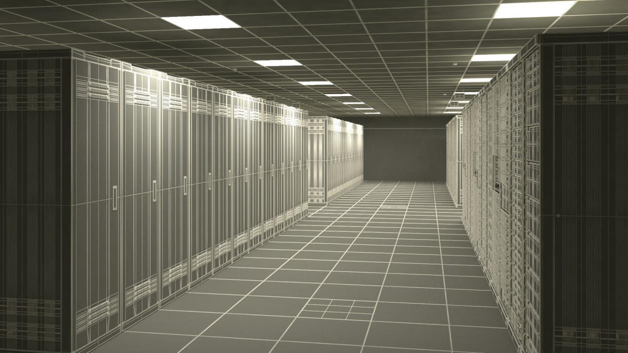 3D model Server Data Center with Worker