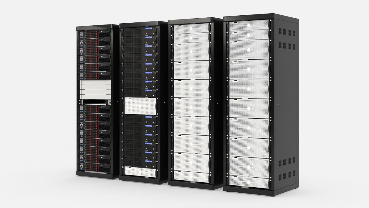 3D model Server Data Center with Worker