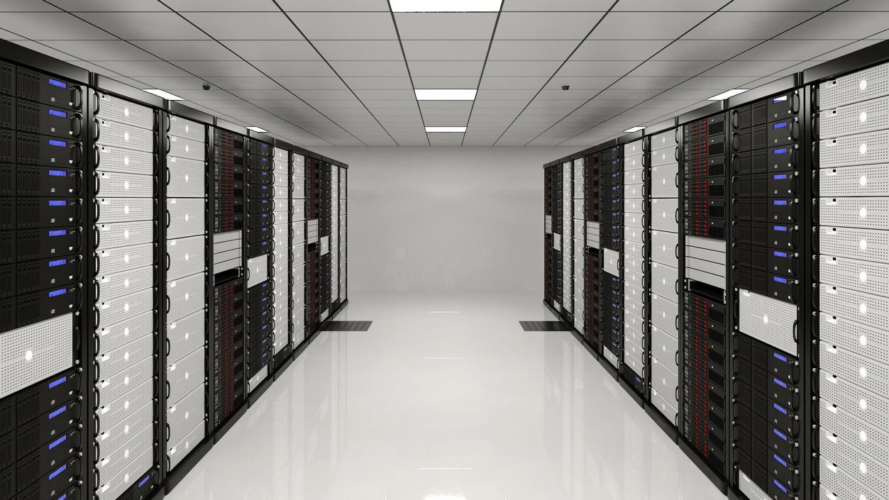 3D model Server Data Center with Worker