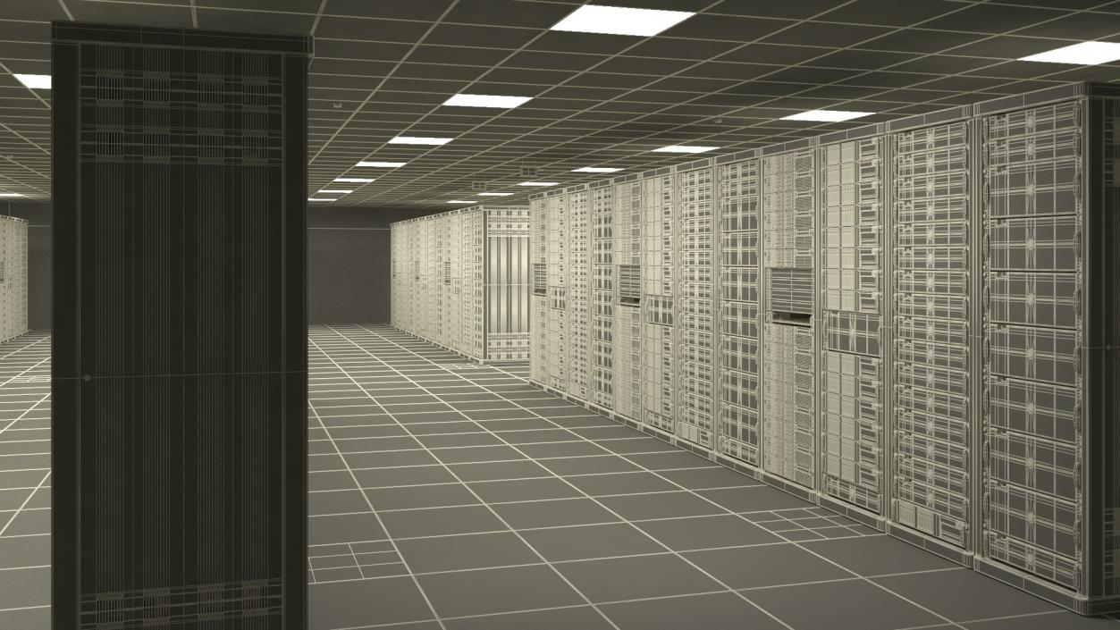 3D model Server Data Center with Worker