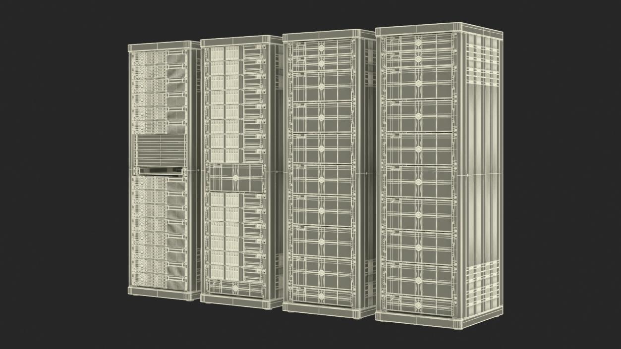 3D model Server Data Center with Worker