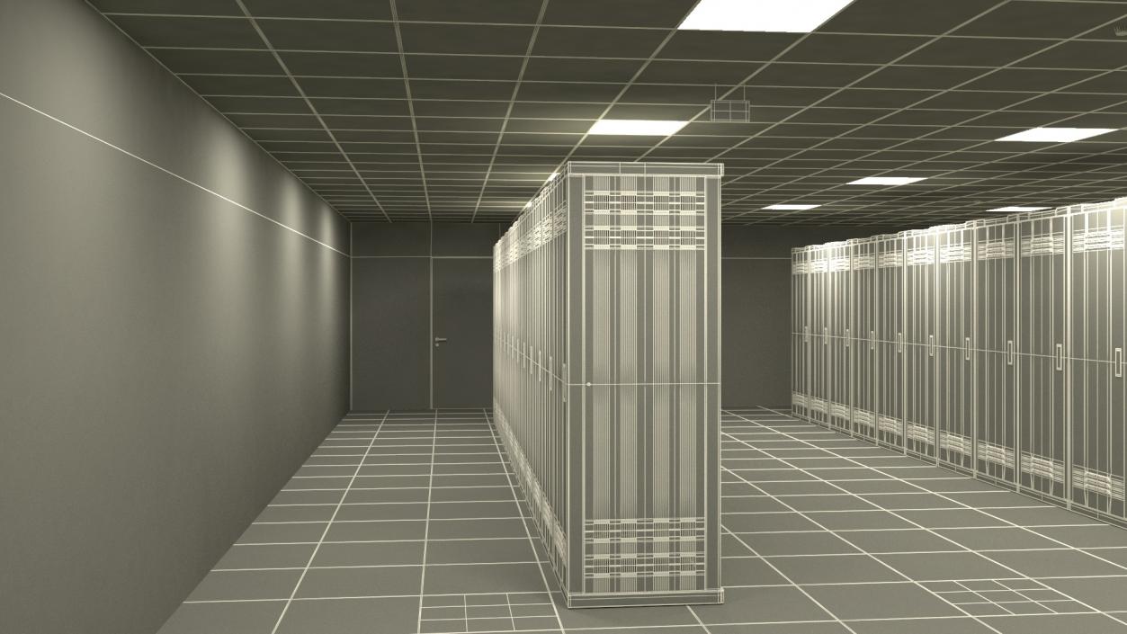 3D model Server Data Center with Worker