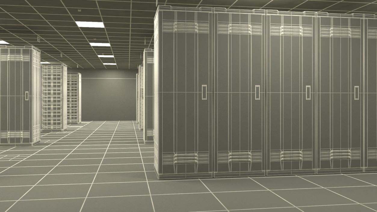 3D model Server Data Center with Worker