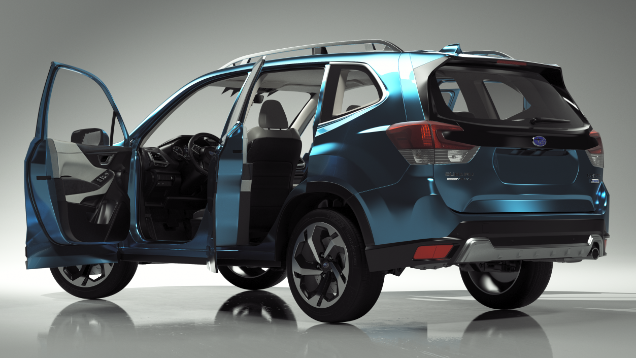 3D Subaru Forester 2022 Blue Rigged for Maya