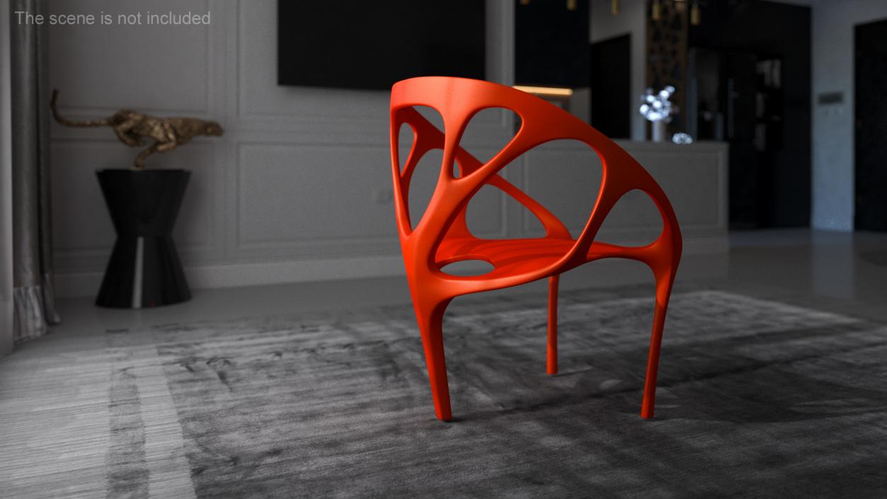 3D Modern Red Chair