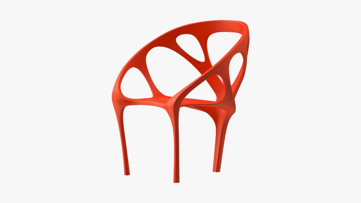 3D Modern Red Chair