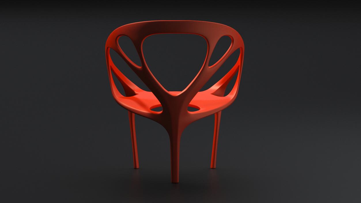 3D Modern Red Chair