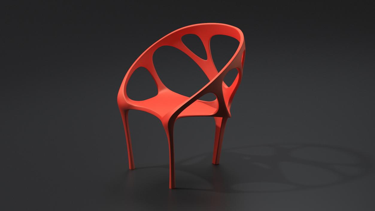 3D Modern Red Chair