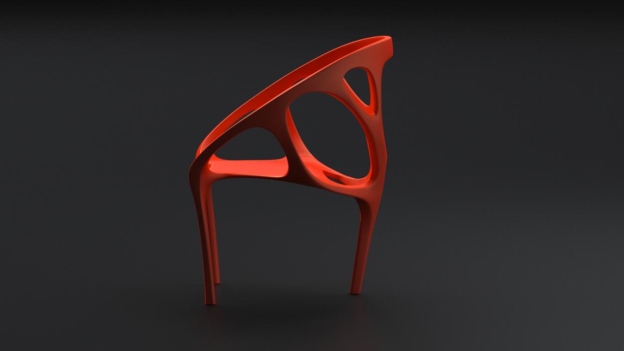 3D Modern Red Chair