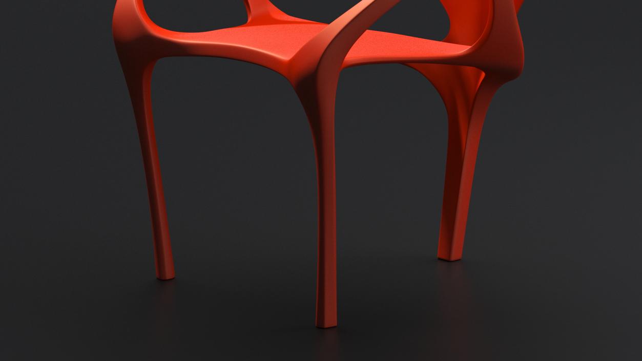 3D Modern Red Chair