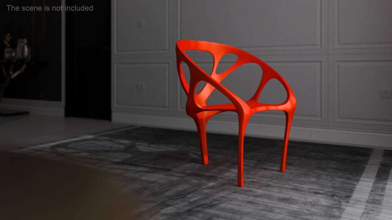 3D Modern Red Chair