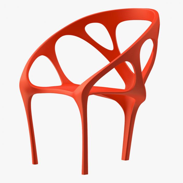 3D Modern Red Chair