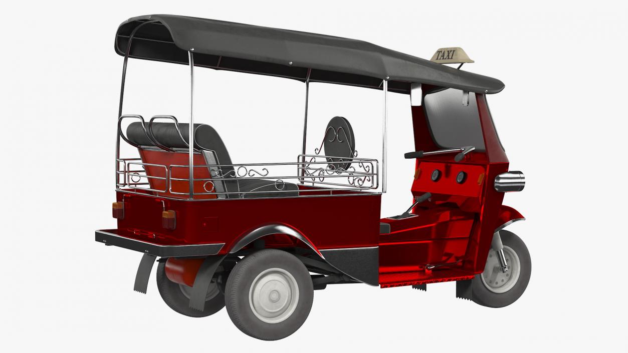 3D model Auto Rickshaw Rigged