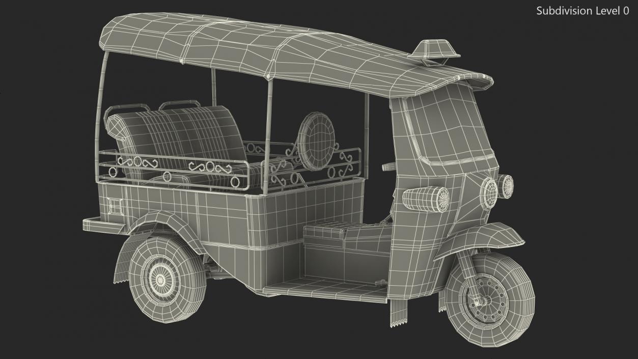 3D model Auto Rickshaw Rigged