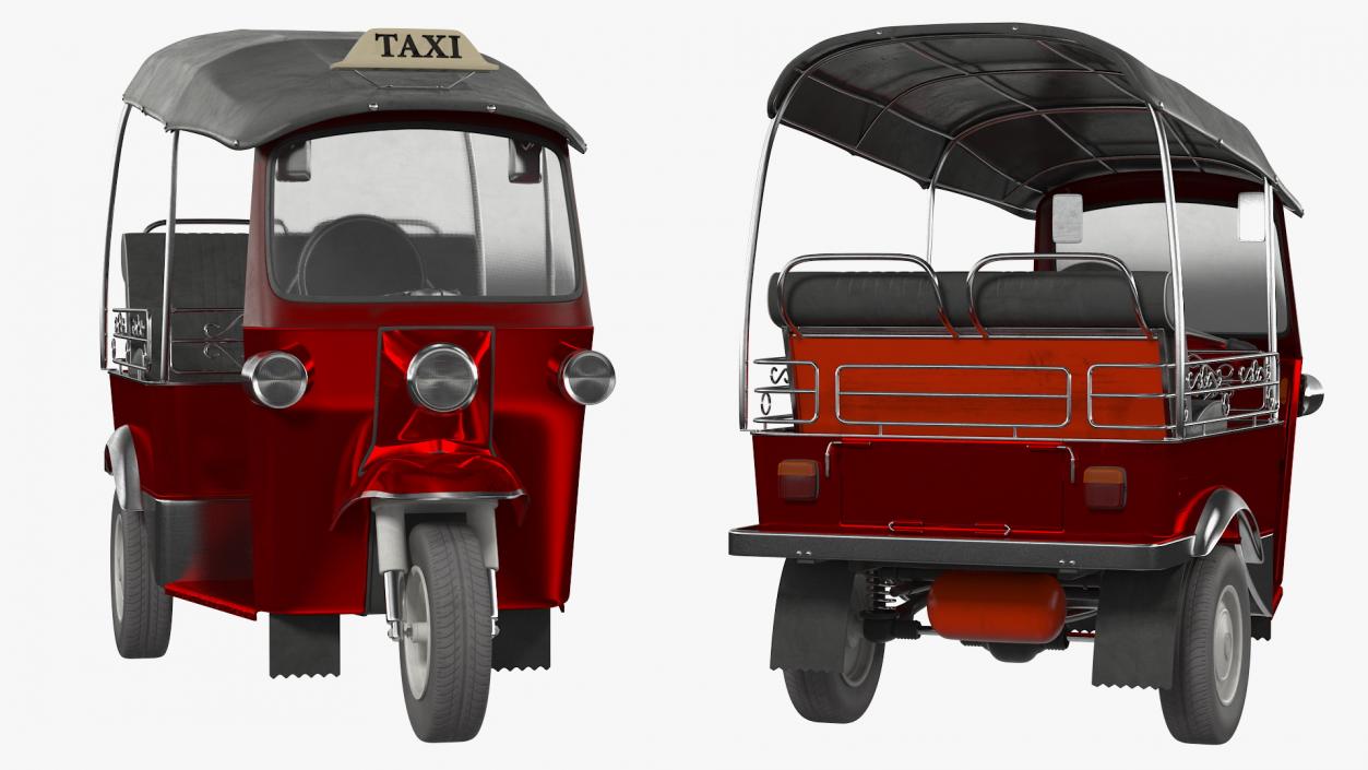 3D model Auto Rickshaw Rigged