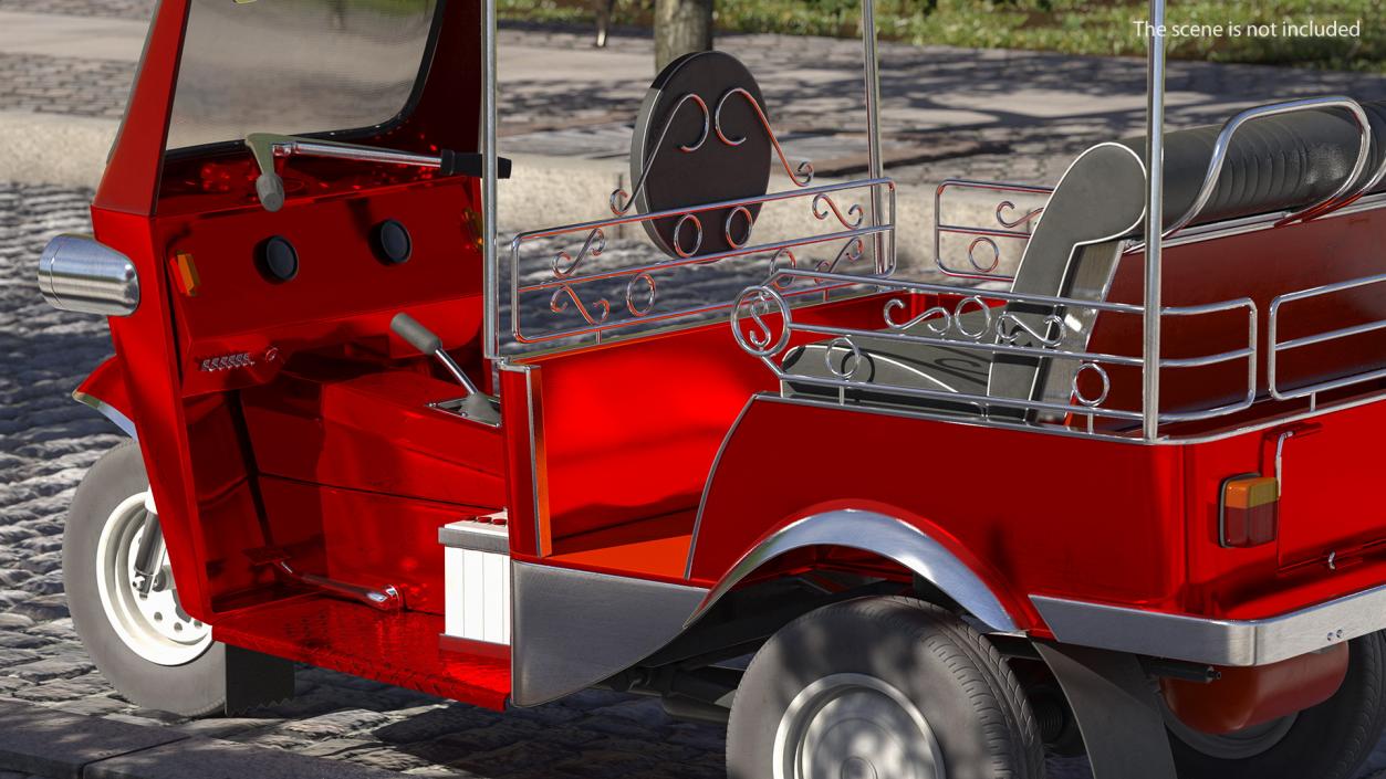 3D model Auto Rickshaw Rigged