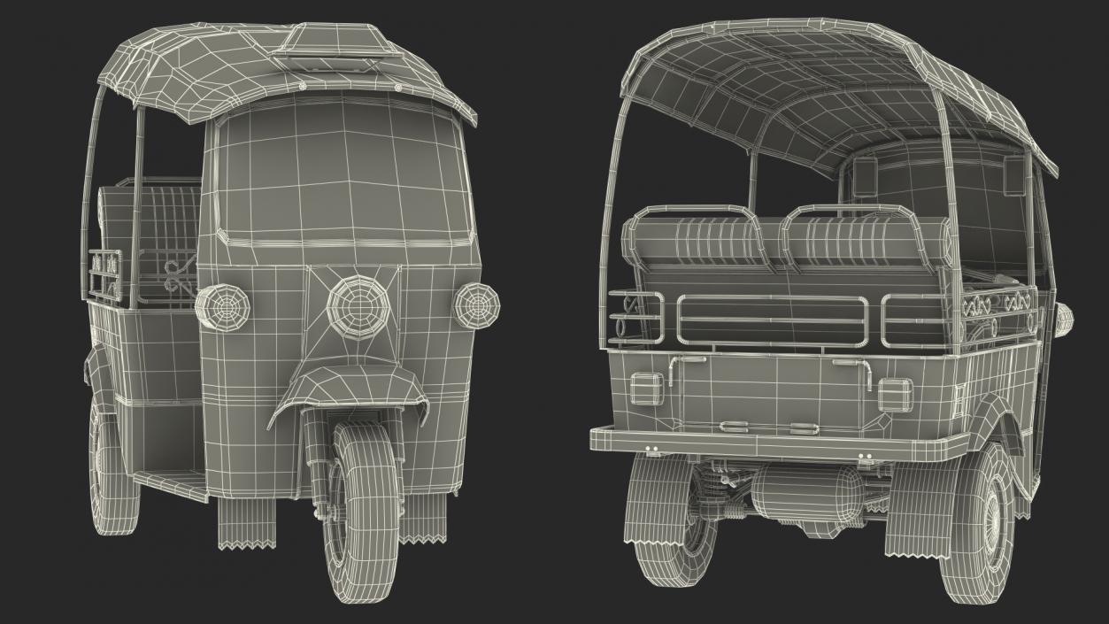 3D model Auto Rickshaw Rigged